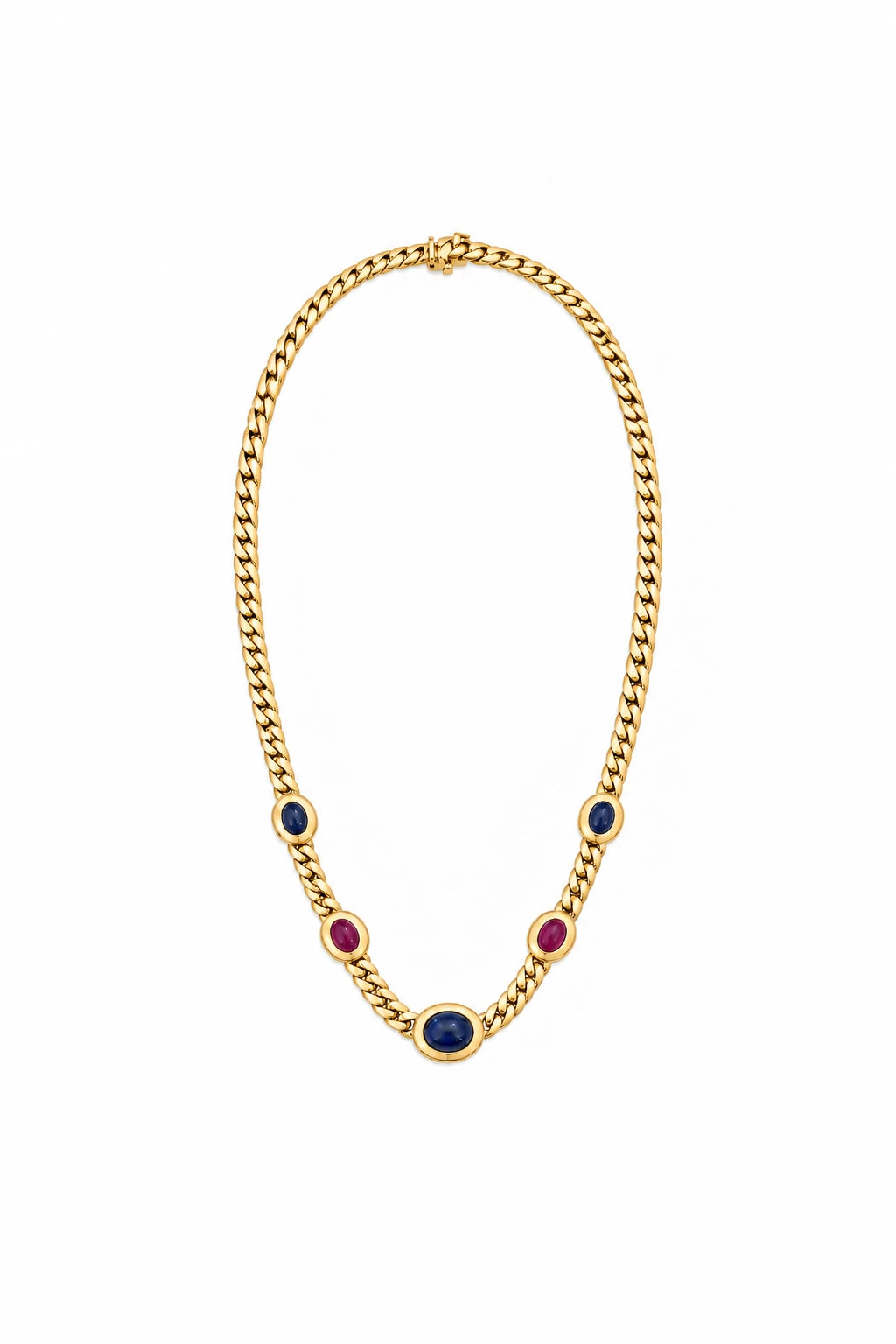 Collier or et Saphir