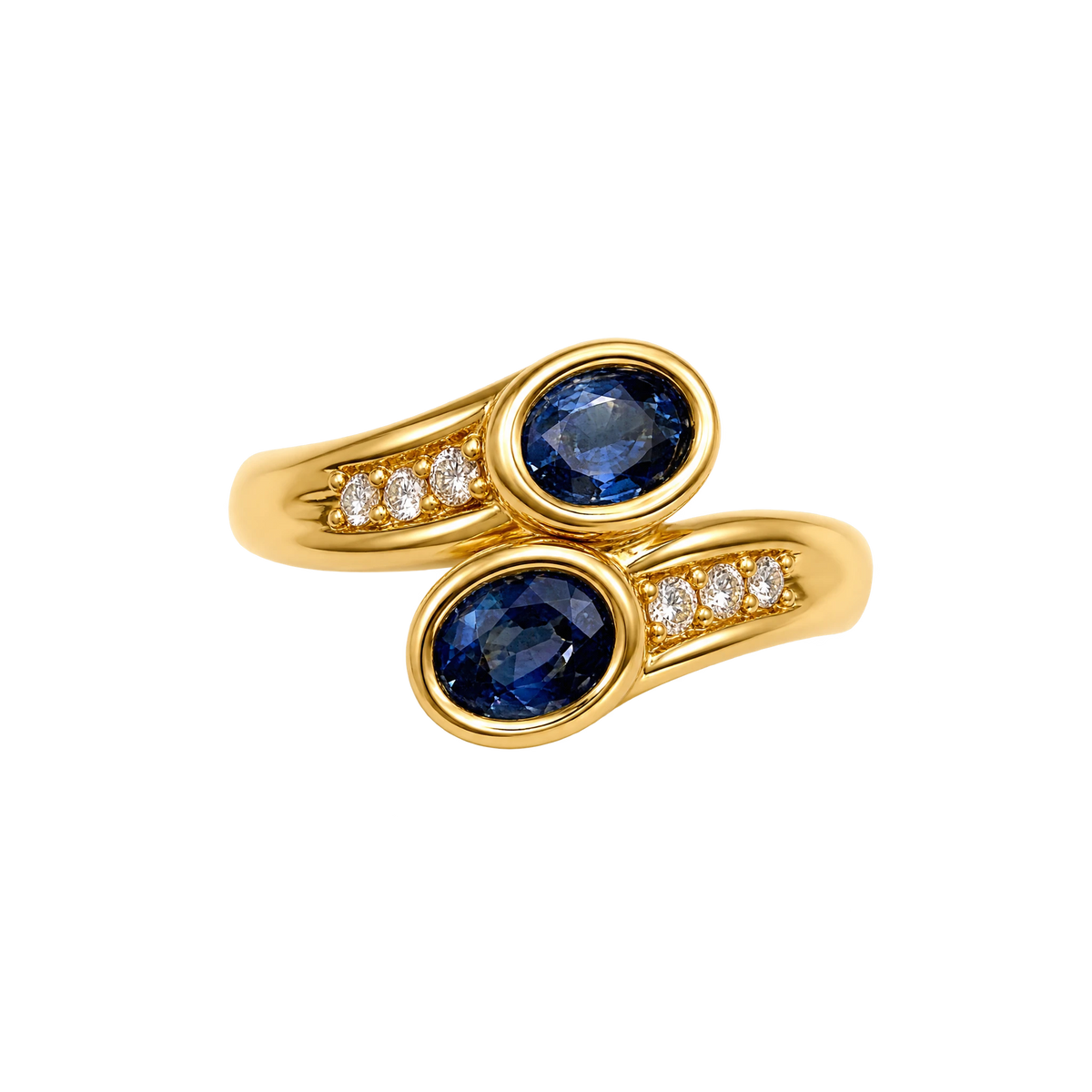 Bague or et Saphir