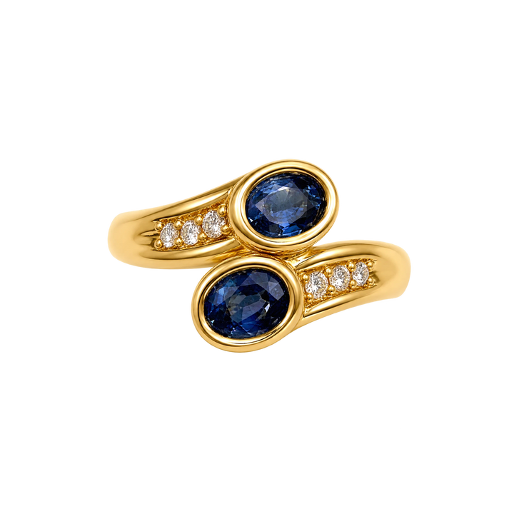 Bague or et Saphir
