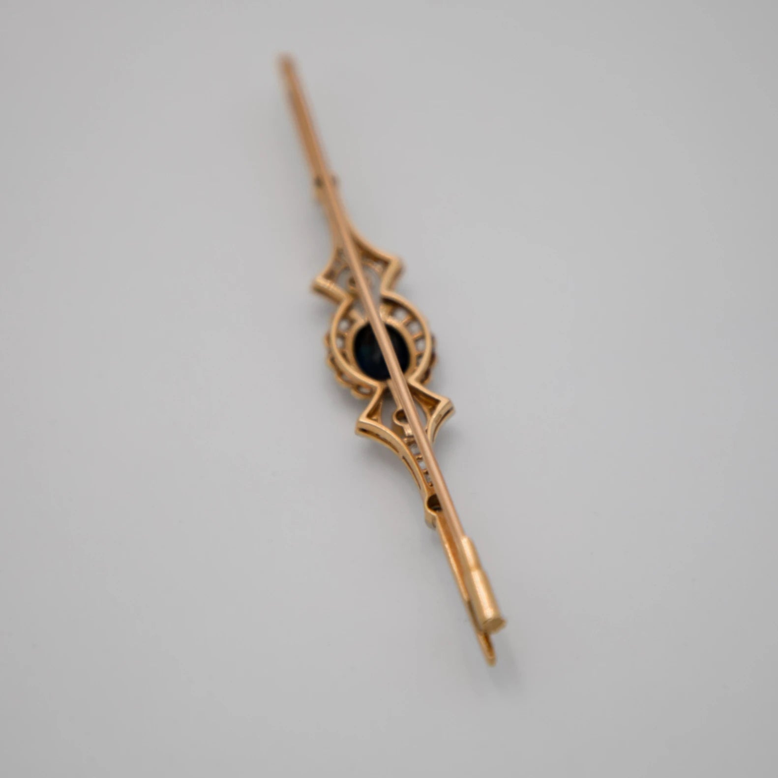 Broche Platine et Pierre