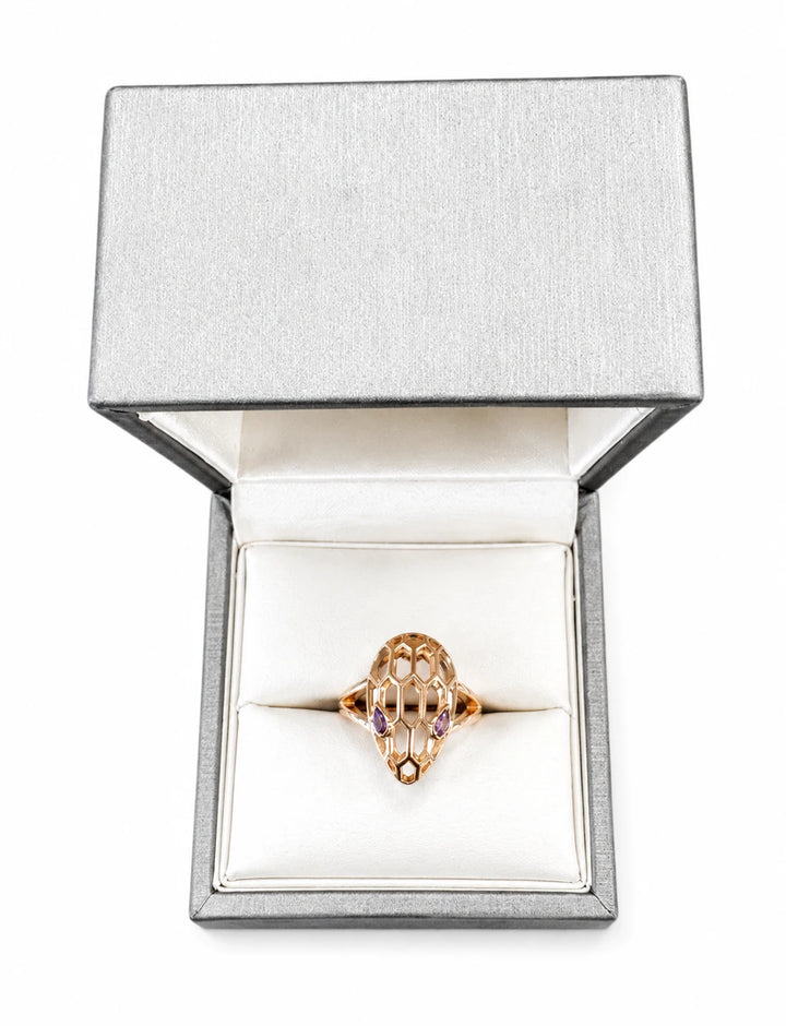 Bulgari Bague Serpenti or et Améthyste