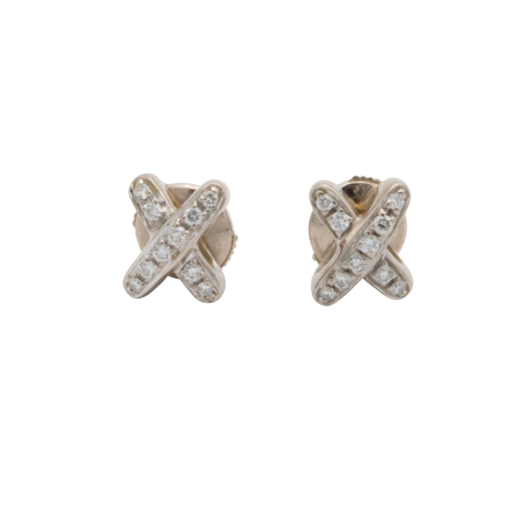 Chaumet Boucles d'oreilles Liens Or blanc et Diamants