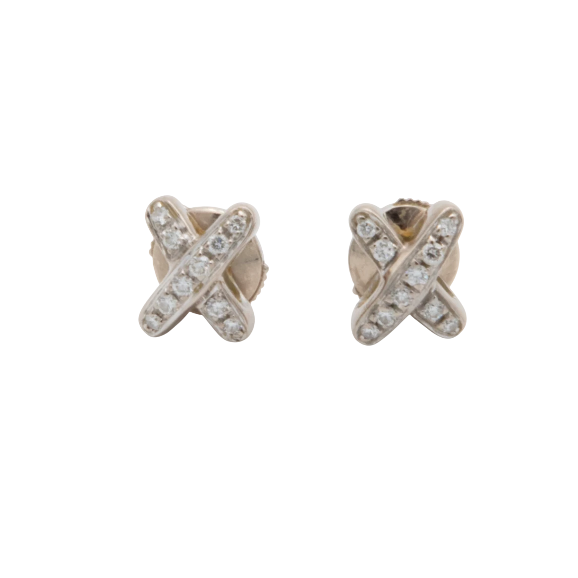 Chaumet Boucles d'oreilles Liens or et Diamants