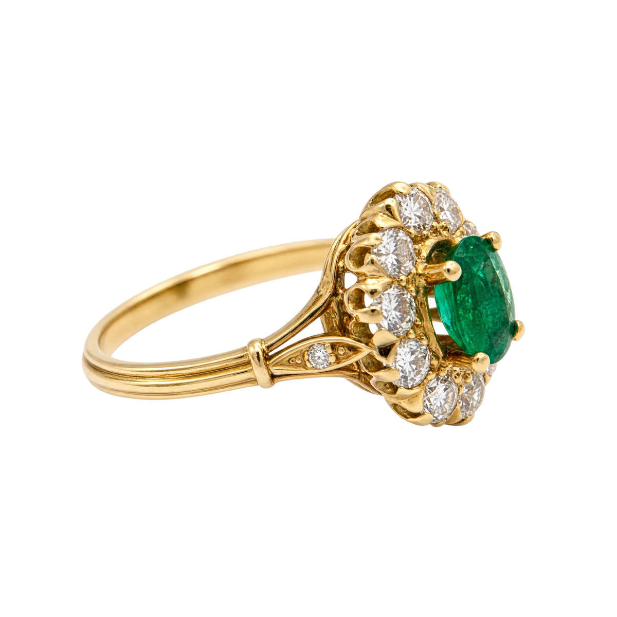 Bague or et Émeraude