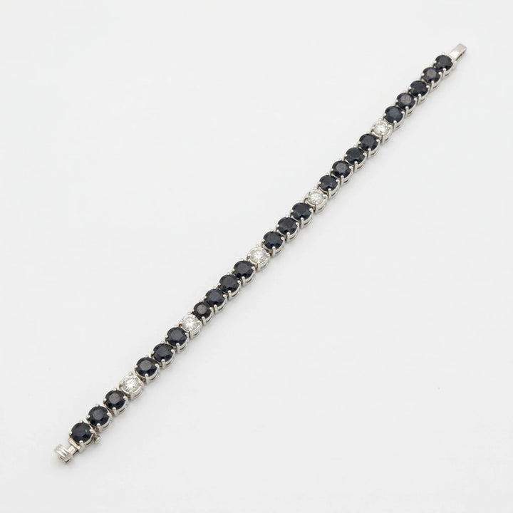 Bracelet or et Pavé de saphirs