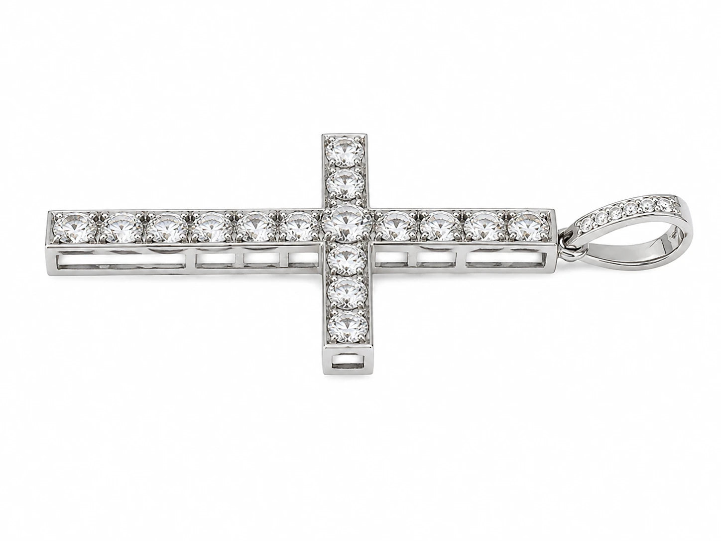 Pendentif platine et Diamant pavage