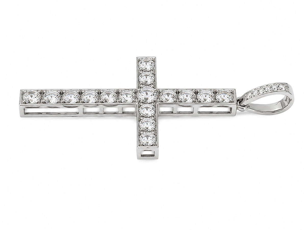 Pendentif platine et Diamant pavage