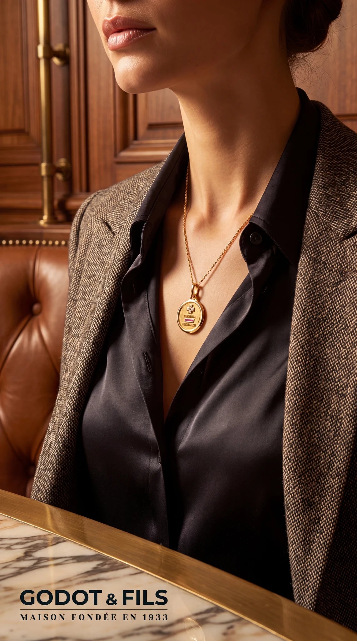 Augis Collier + qu'hier - que demain or et Rubis