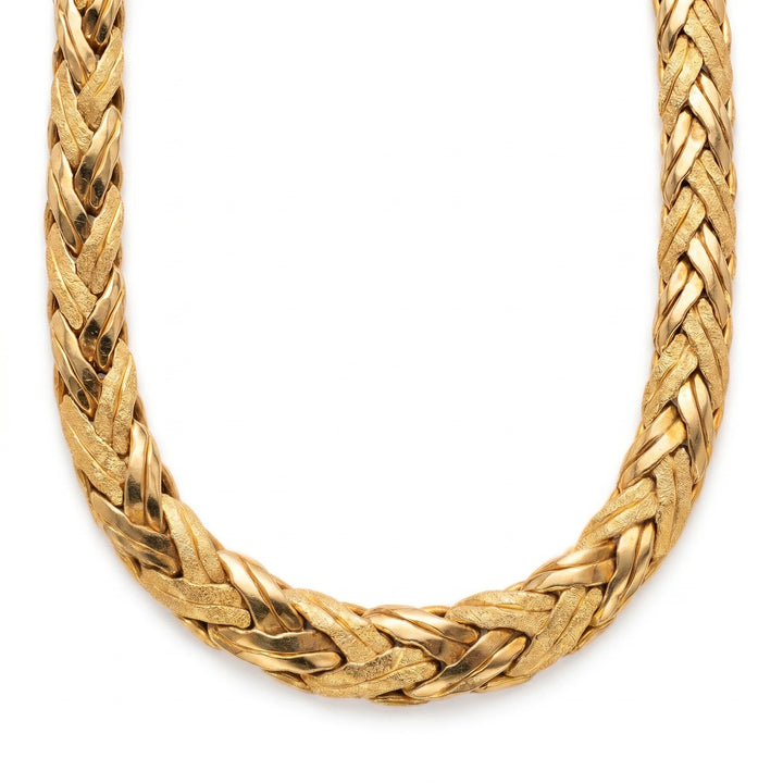 Collier Tressé Or jaune