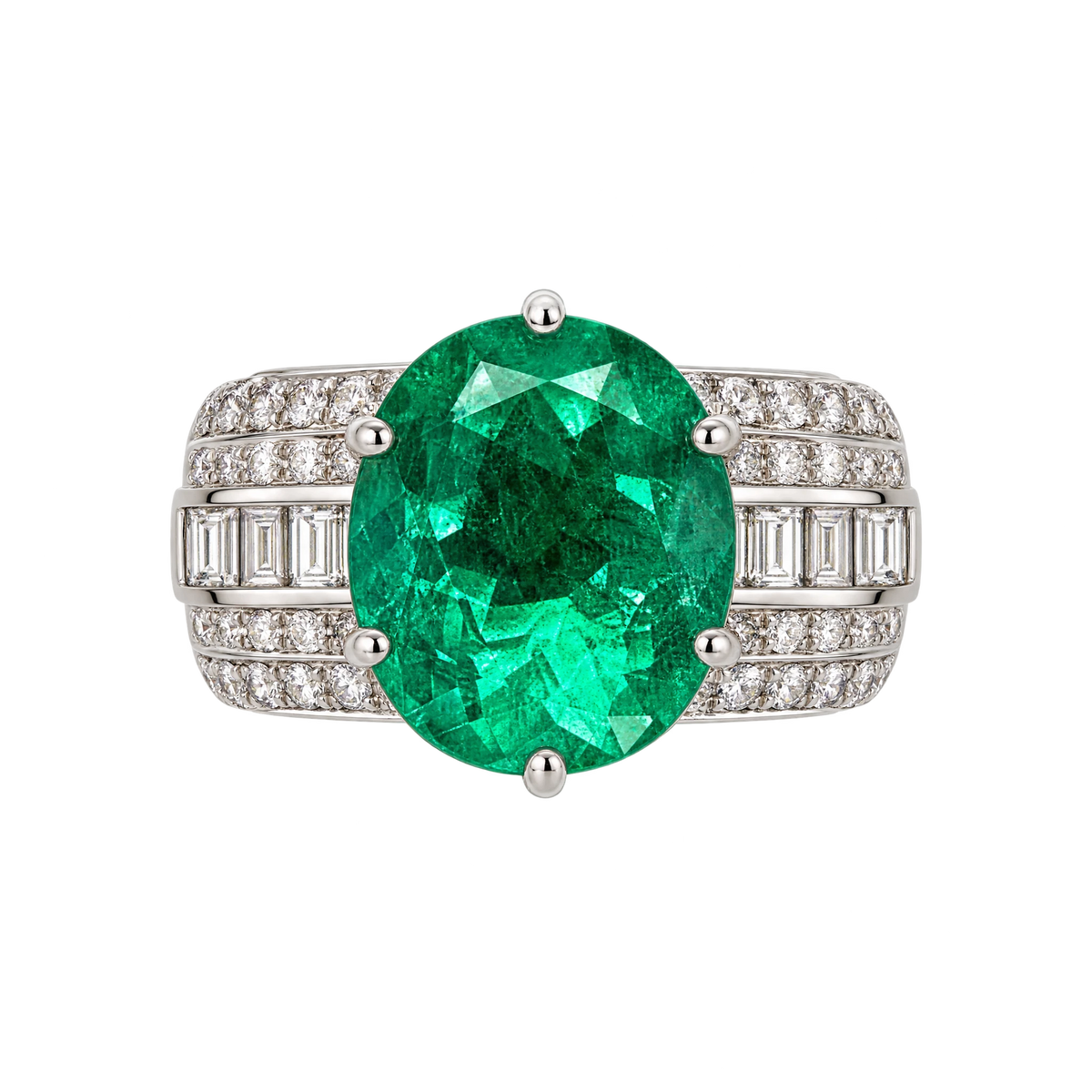 Bague or et Émeraude