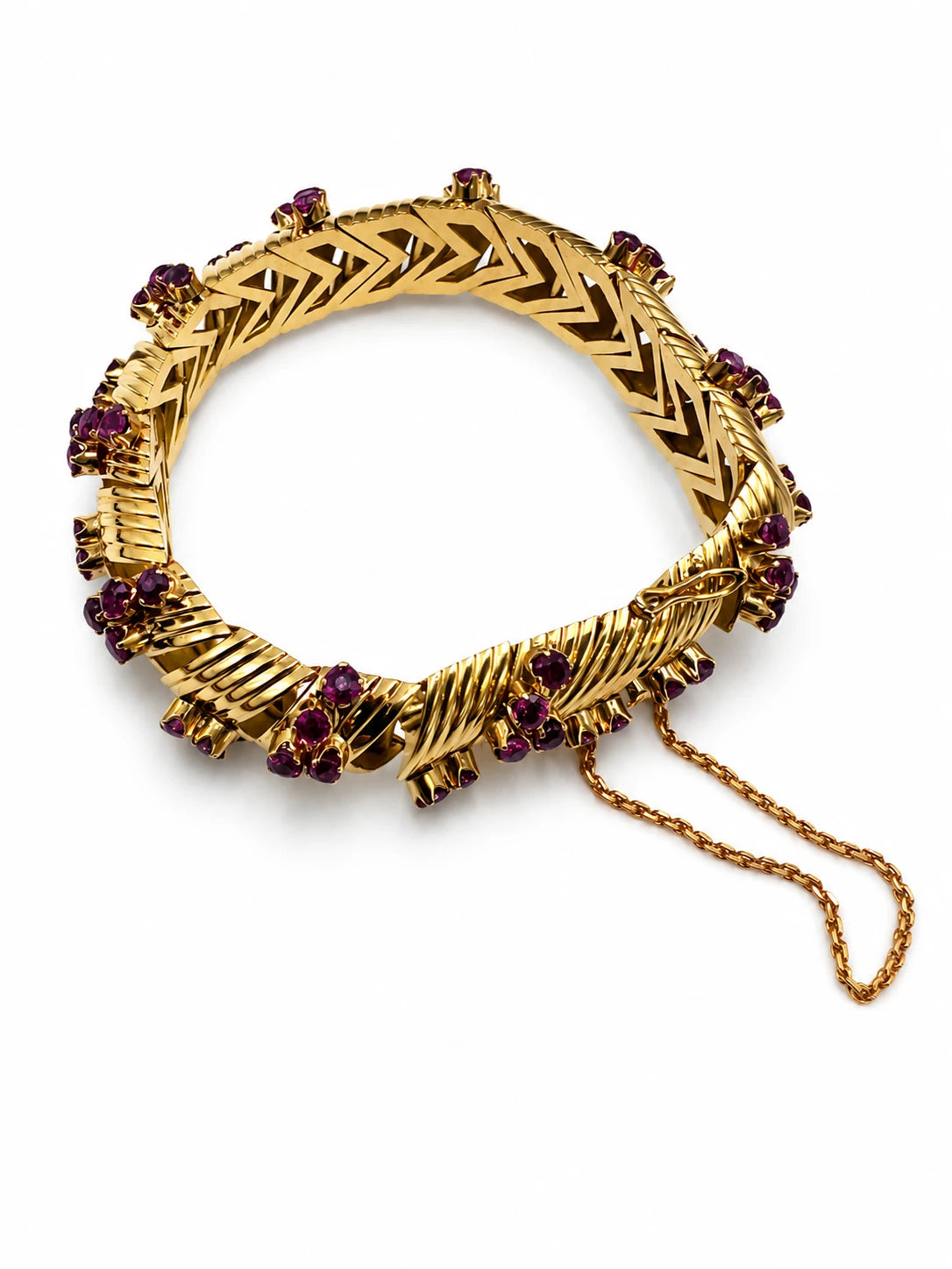Bracelet or et Rubis