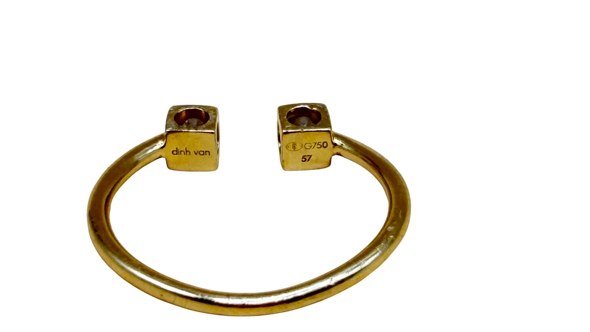Dinh van Bague Le cube diamant Or jaune et Diamant