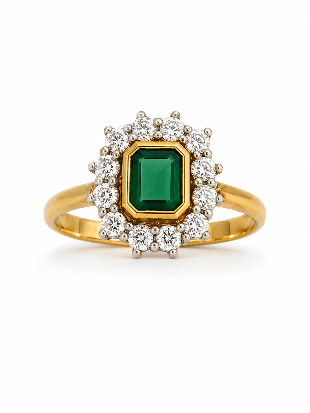 Bague or et Émeraude