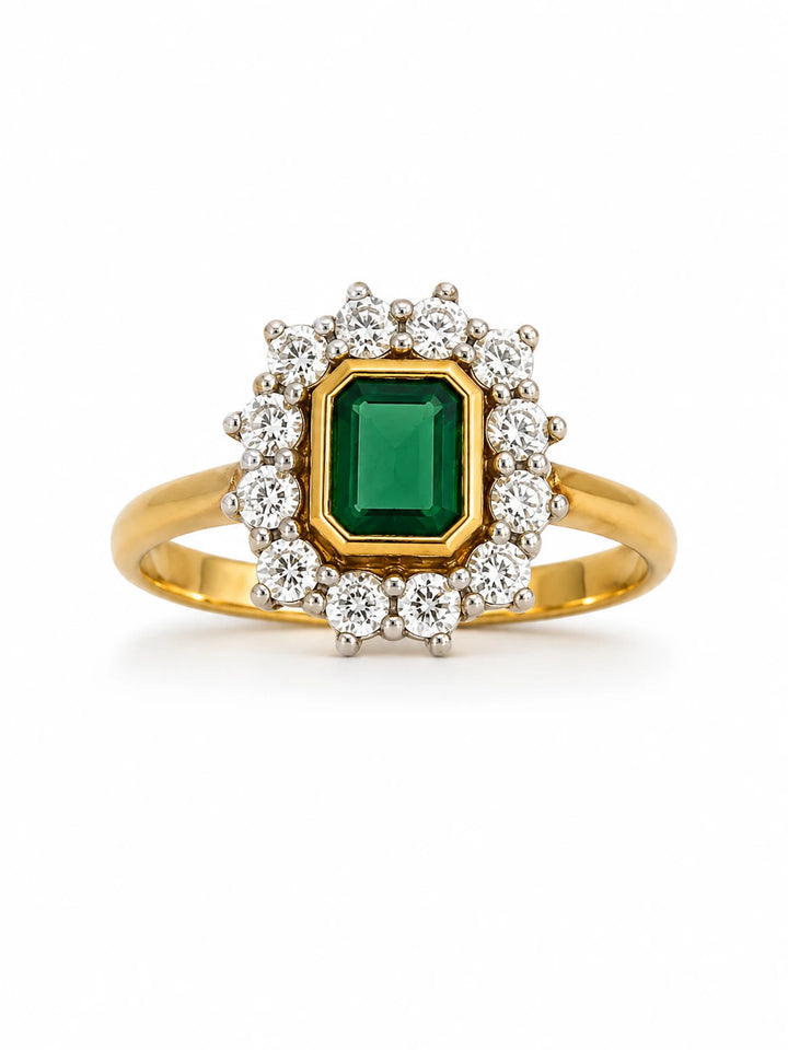 Bague or et Émeraude