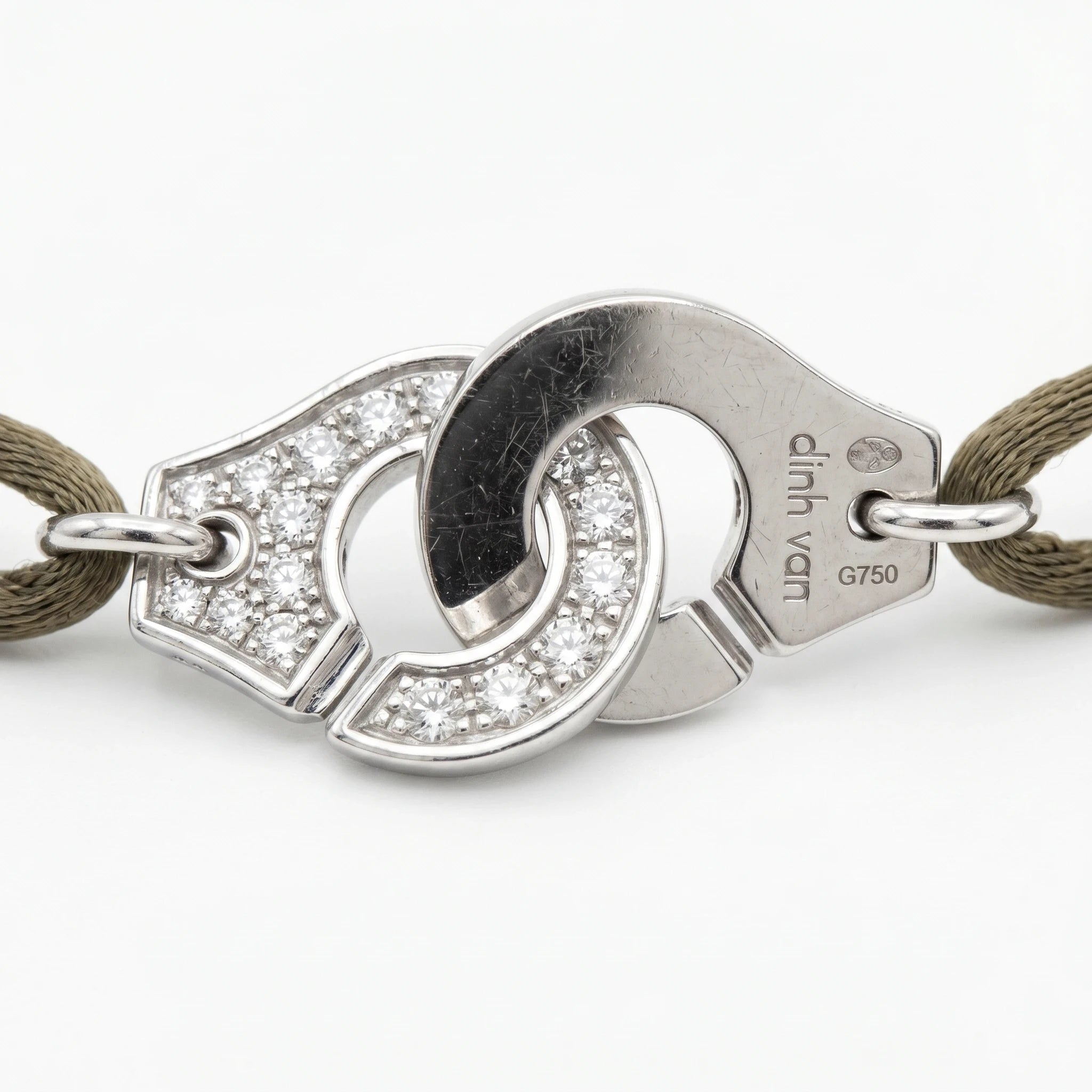 Dinh van Bracelet Menottes Or blanc et Diamants