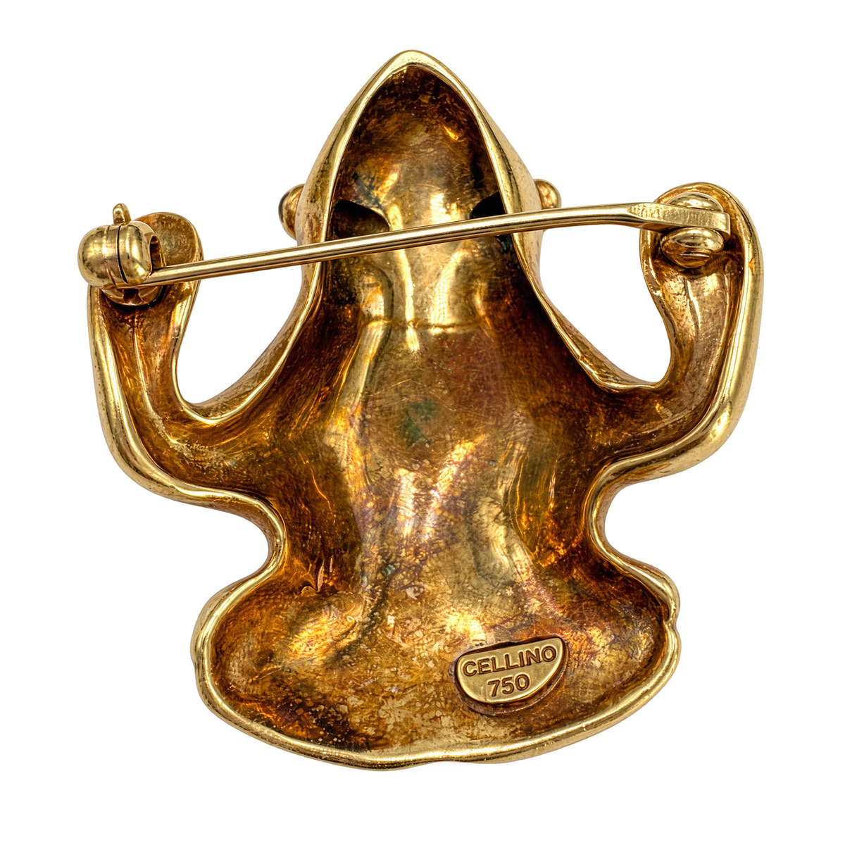 Cellino Broche or et Saphir