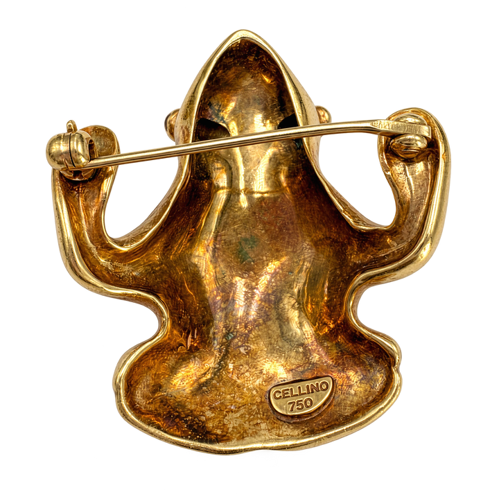 Cellino Broche or et Saphir