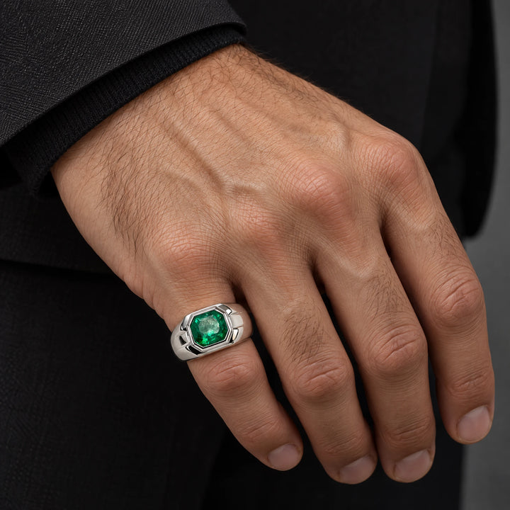 Bague or et Émeraude