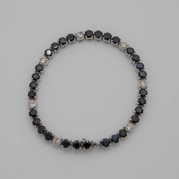 Bracelet or et Pavé de saphirs