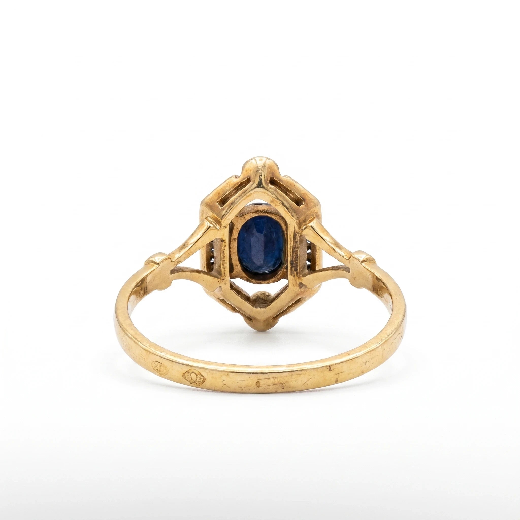 Bague Or jaune et Saphir
