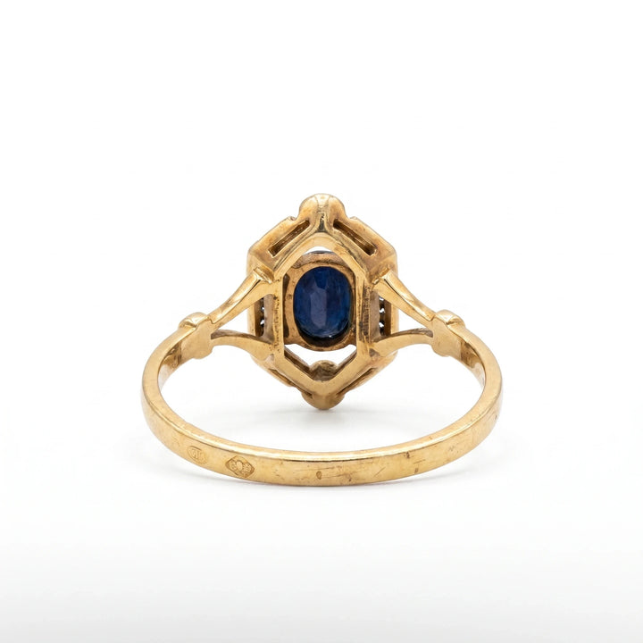 Bague or et Saphir