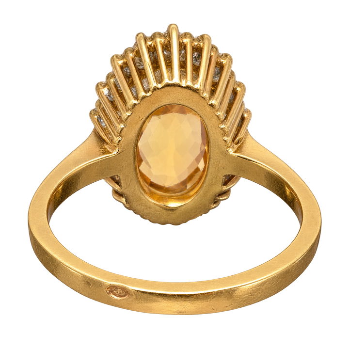 Bague or et Citrine