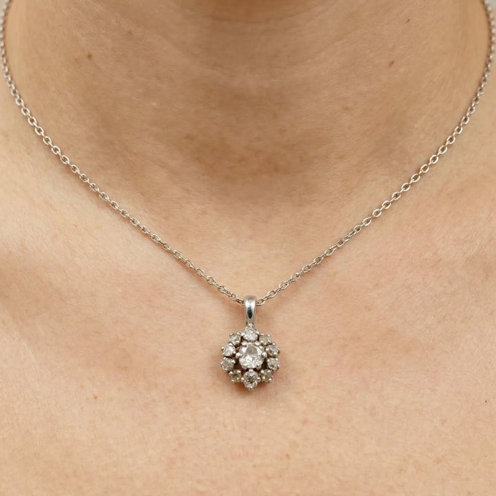 Pendentif platine et Diamants