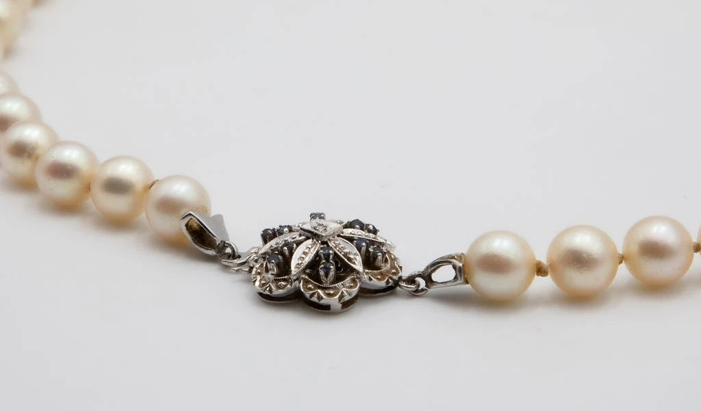 Collier Or gris et Perle