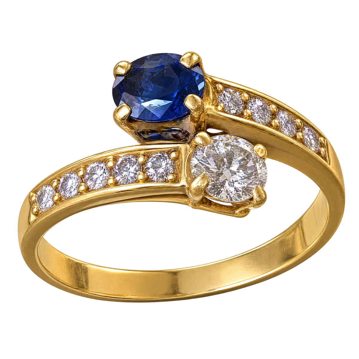 Bague or et Saphir