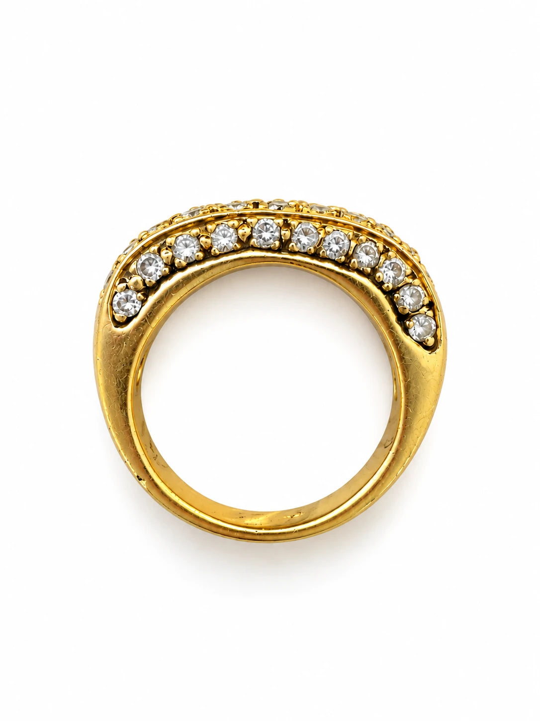 Bague or et Diamant pavage