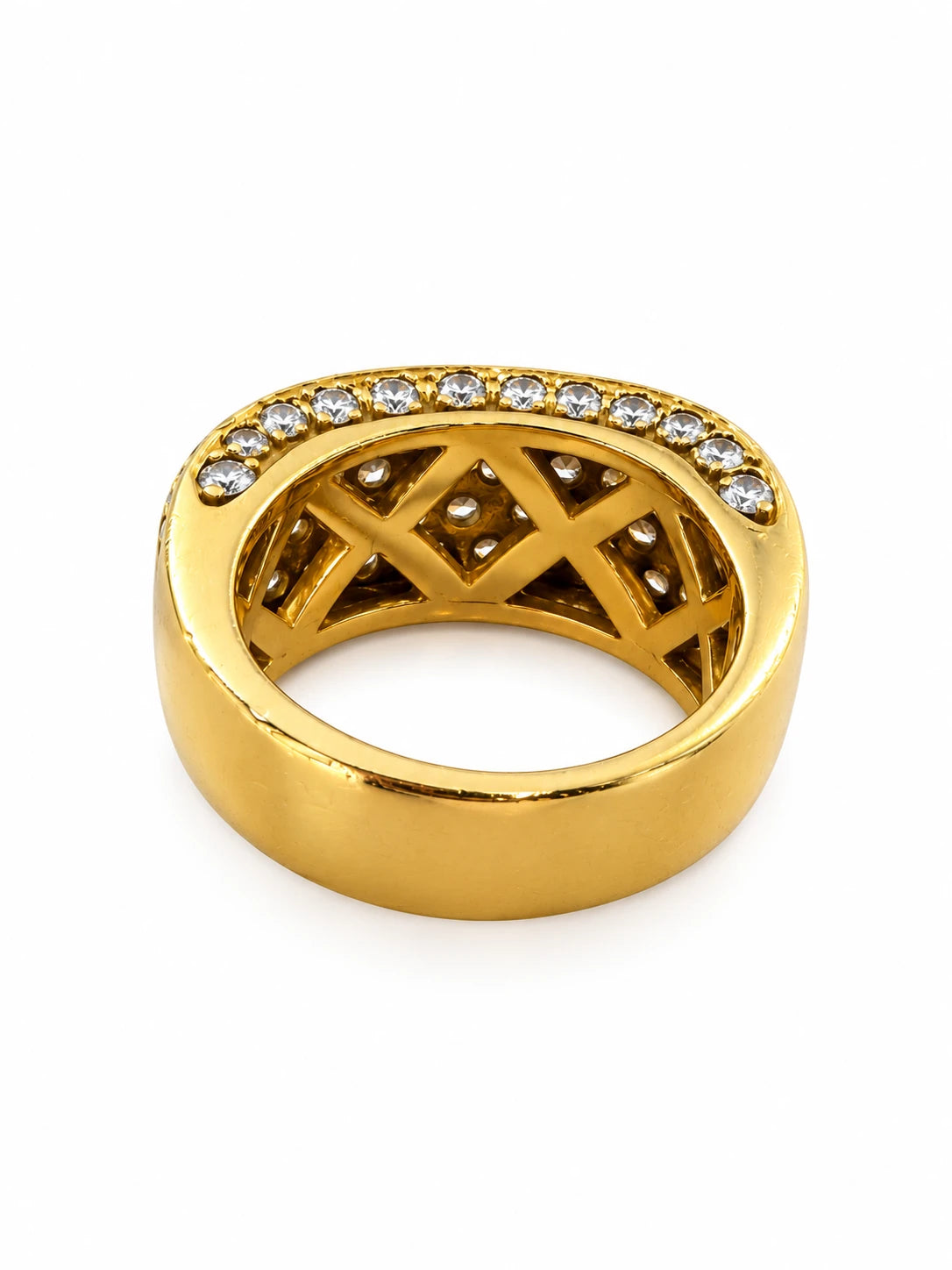 Bague or et Diamant pavage
