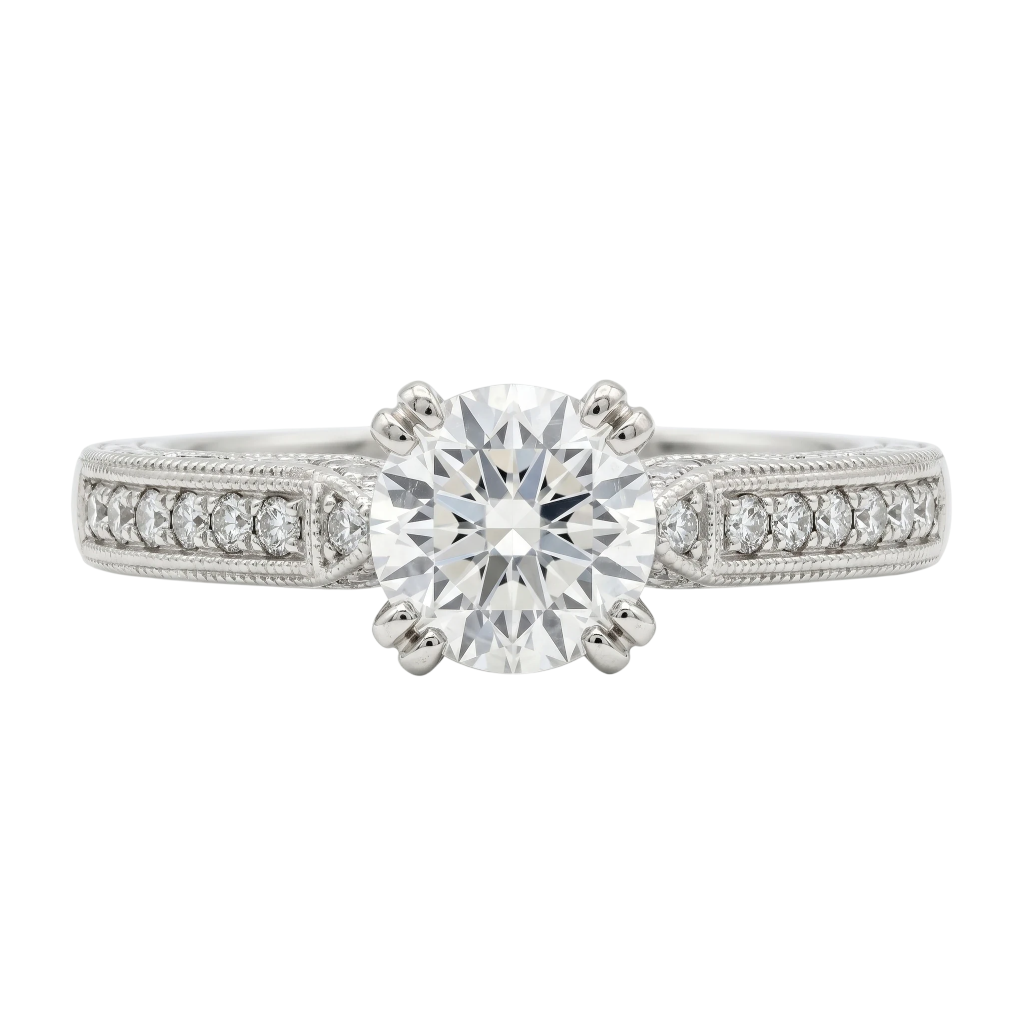 Bague solitaire Or gris et Diamant