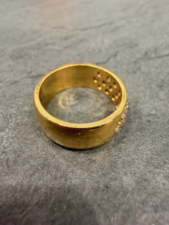 Bague or et Diamant pavage