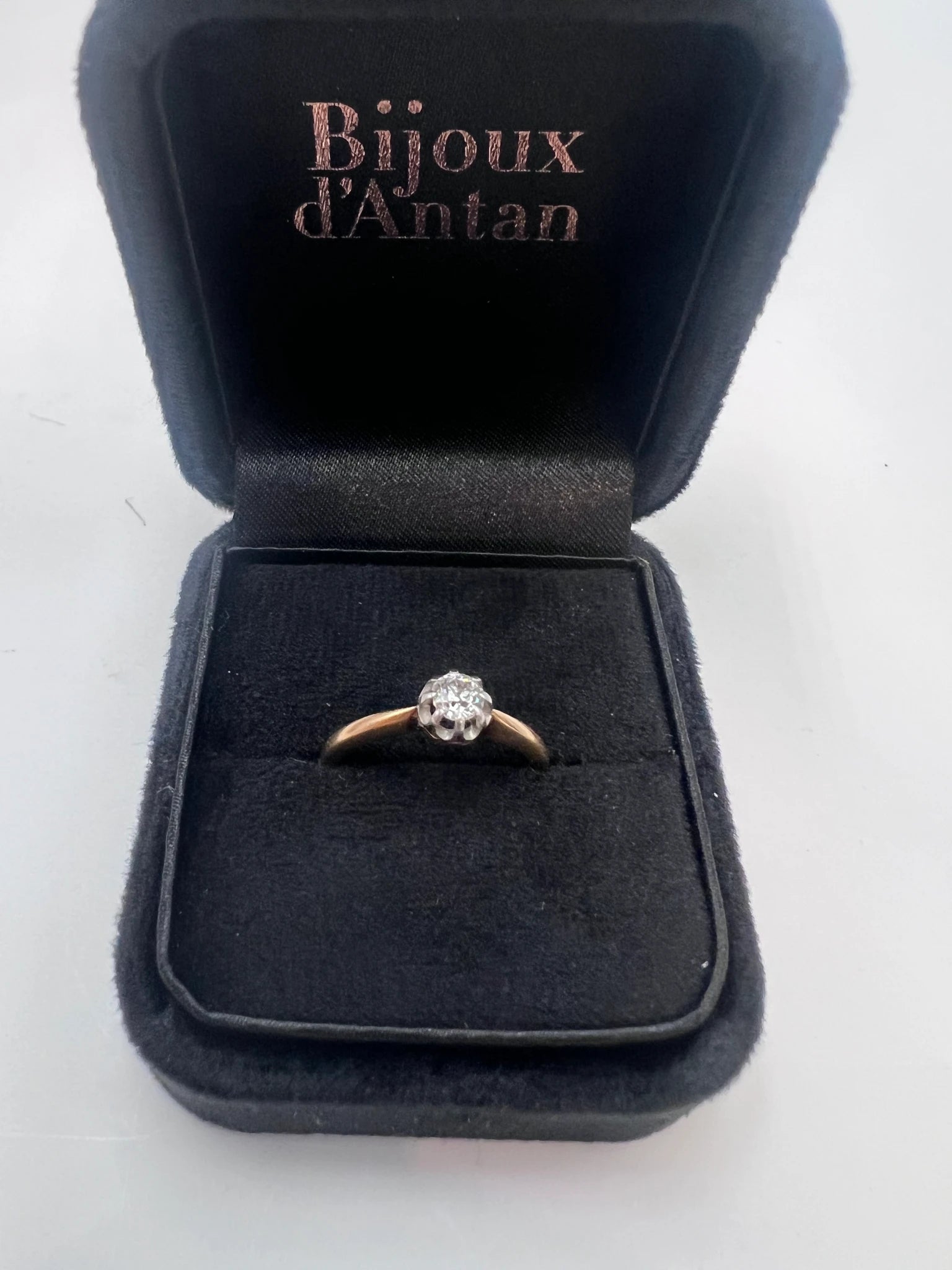 Bague solitaire Or jaune et Diamant