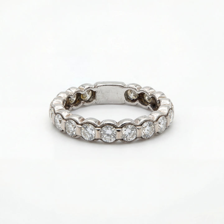 Bague Or blanc et Diamant pavage