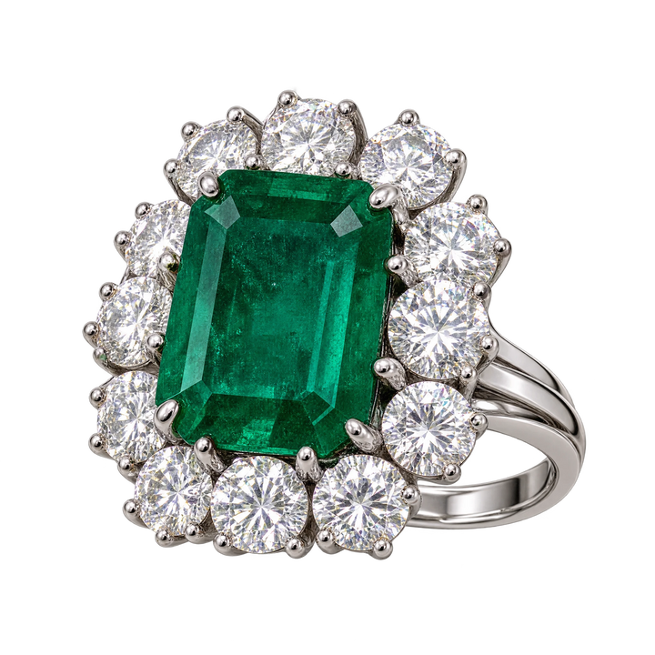 Bague or et Émeraude