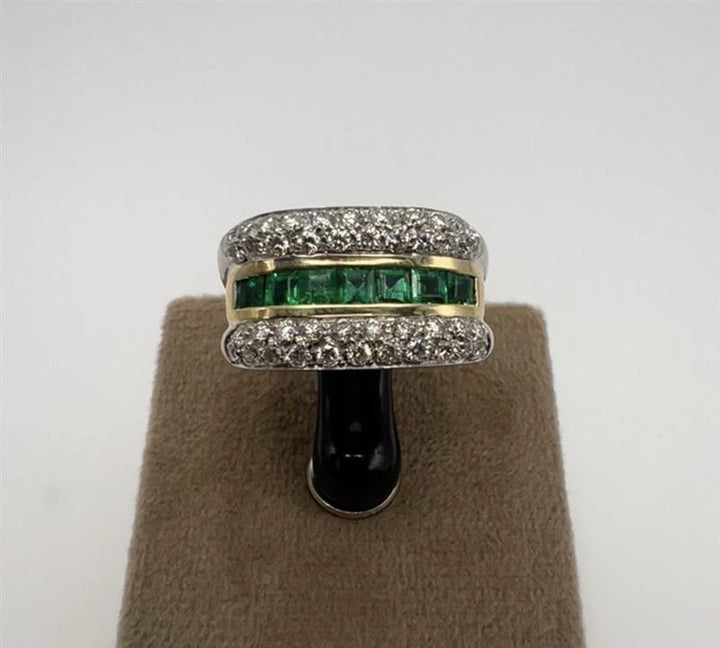 Bague or et Émeraude