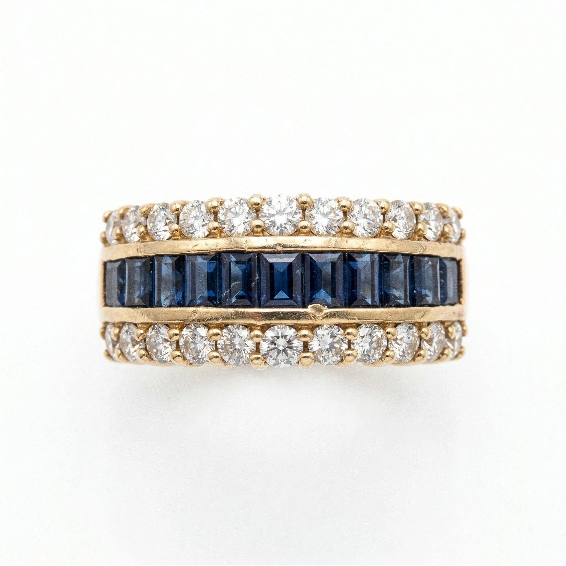 Citior Bague Or jaune et Diamant pavage