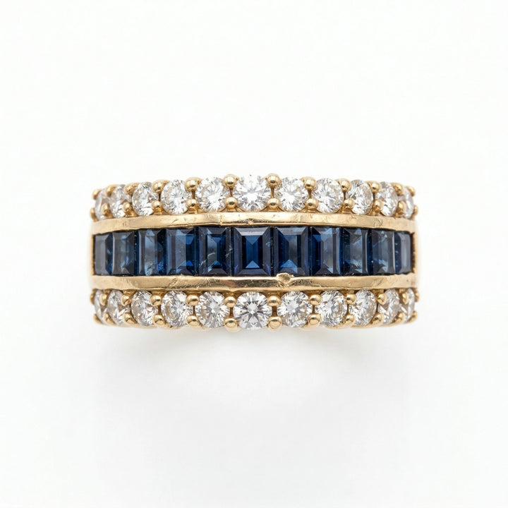 Citior Bague Or jaune et Diamant pavage