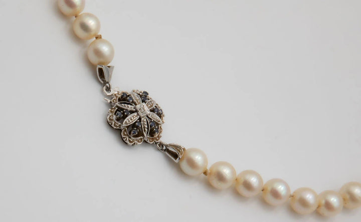 Collier Or gris et Perle