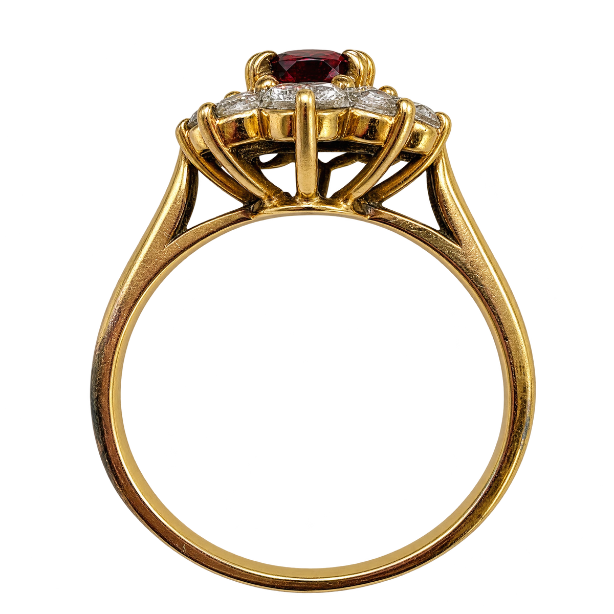 Bague or et Rubis diamants