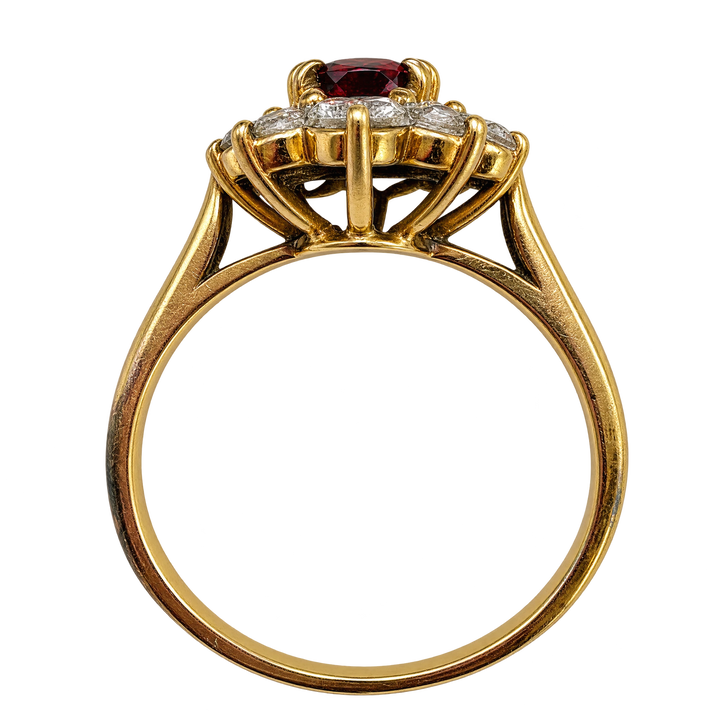 Bague or et Rubis diamants