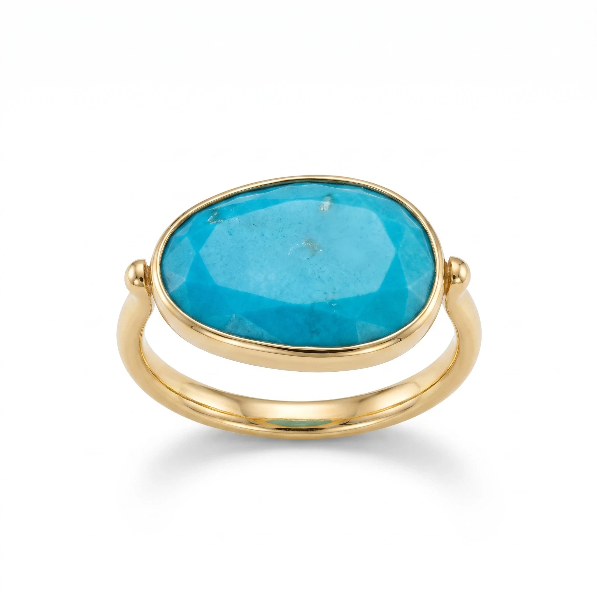 Marie-Hélène de Taillac Bague Swivel or et Turquoise