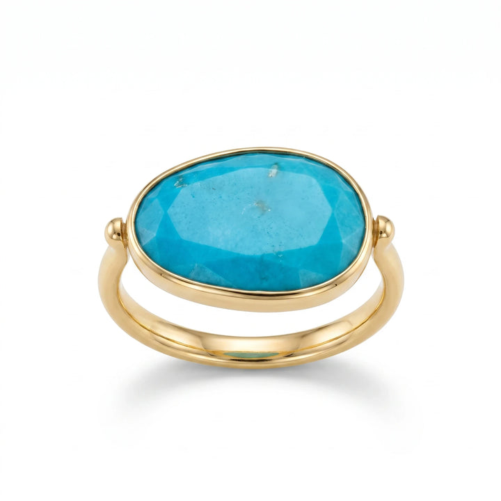 Marie-Hélène de Taillac Bague Swivel or et Turquoise