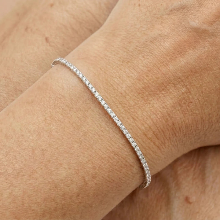 Bracelet Or blanc et Diamant pavage