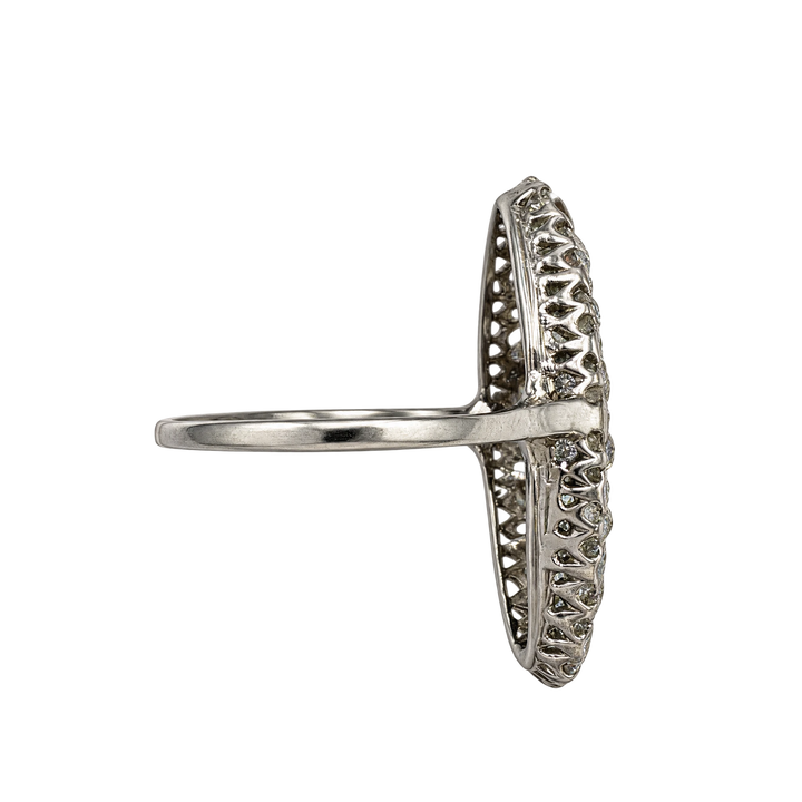 Bague or et Diamant pavage