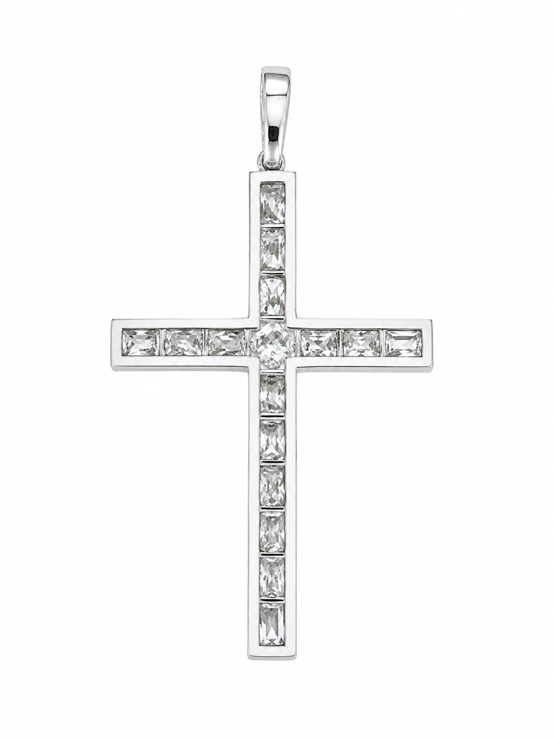 Pendentif platine et Diamant pavage