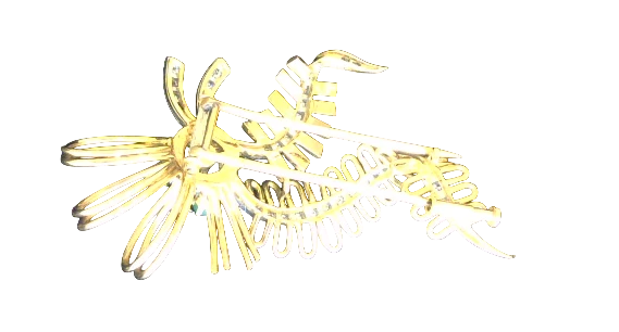 Broche or et Émeraude