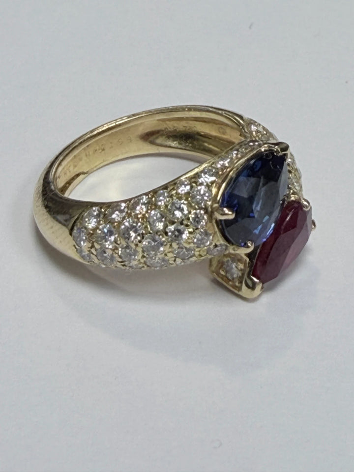 Boucheron Bague or et Saphir