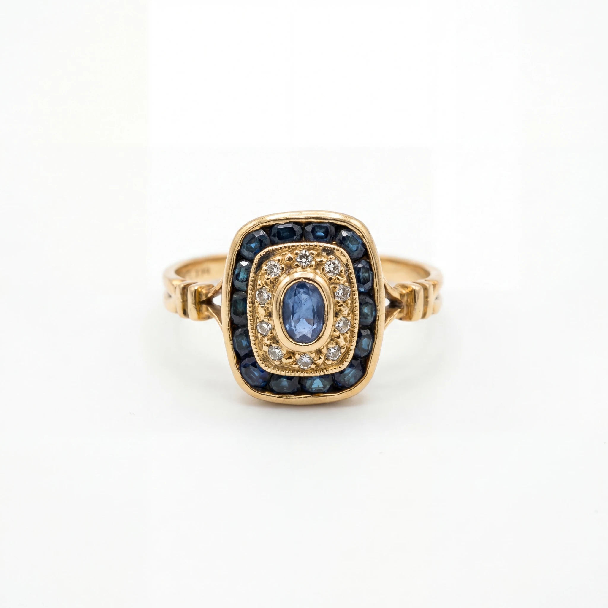 Bague Or jaune et Saphir